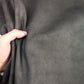 Milled oily nubuck cow leather 1,2mm color Black, Natural soft bubble effect cow leather - Salvo Leather