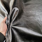 Sheep napa glossy leather for garments, lamp clothes black leather, sheep soft and light leather for jackets - Salvo Leather