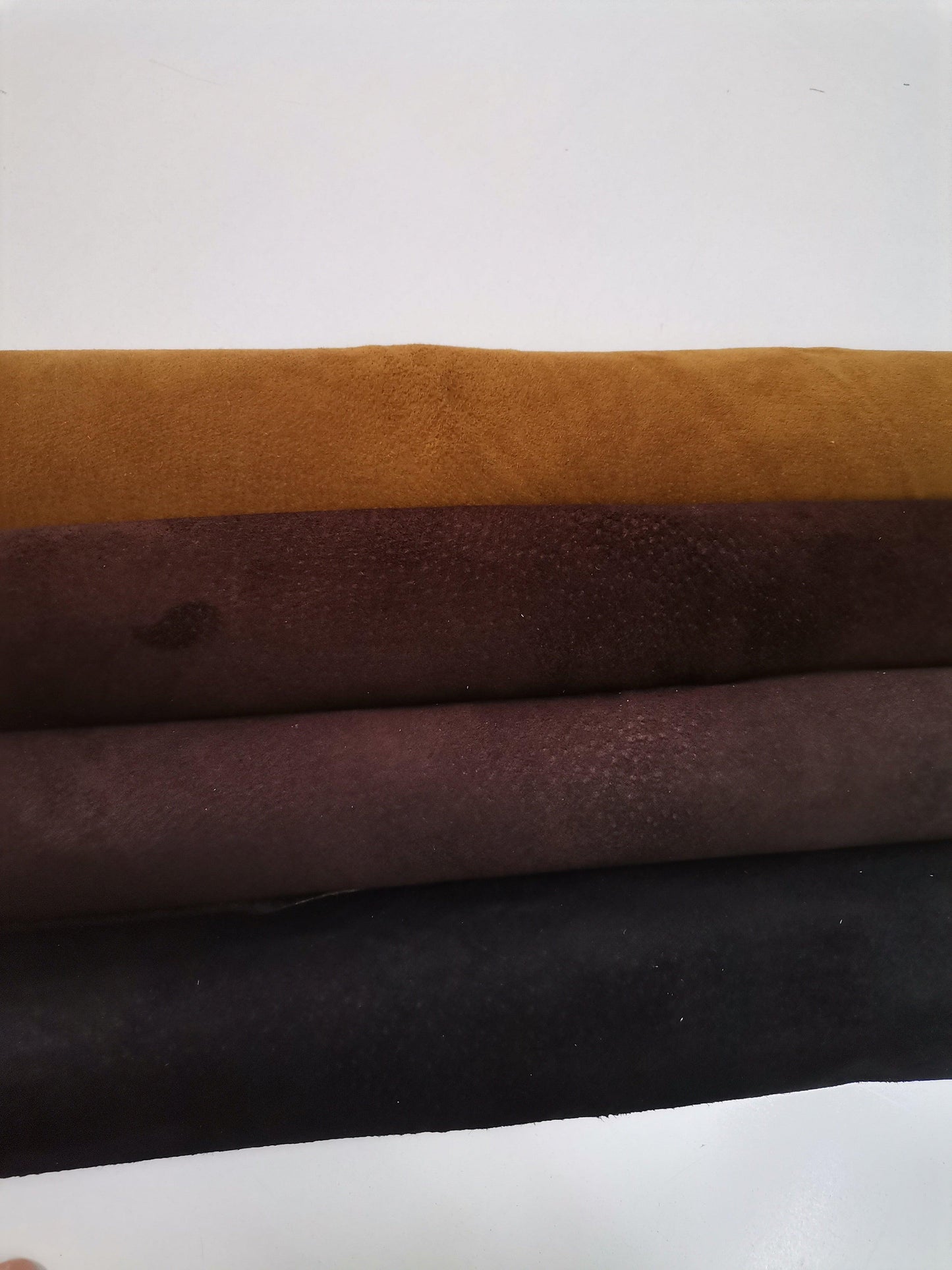 Pig split suede leather for garments 0,5mm // 1,5 oz, Lightweight thin suede pig leather for clothe - Salvo Leather