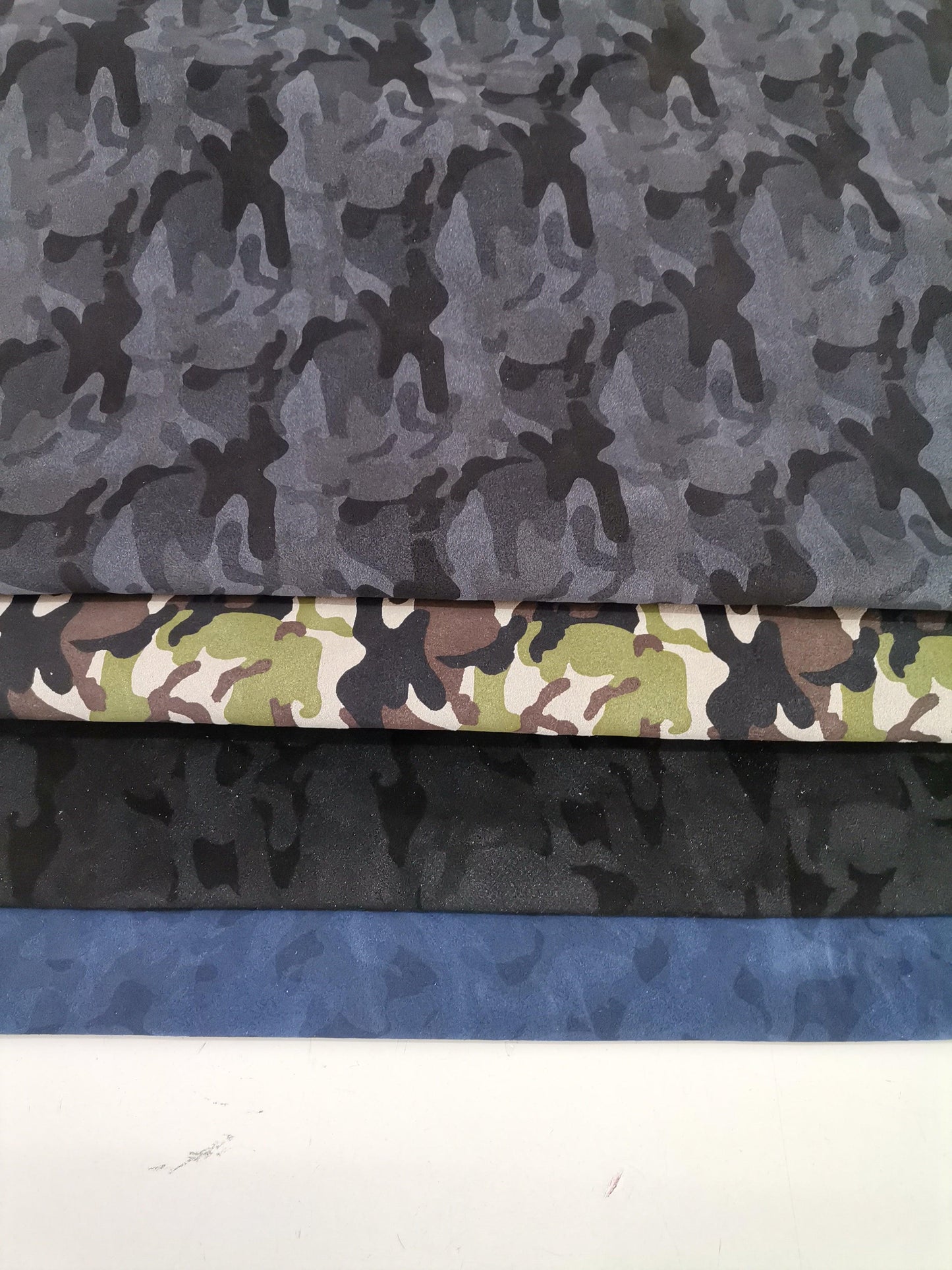 Cow soft split camo leather, army camouflage print on cow genuine leather sheets thickness 1,1-1,2mm(2,5oz - Salvo Leather