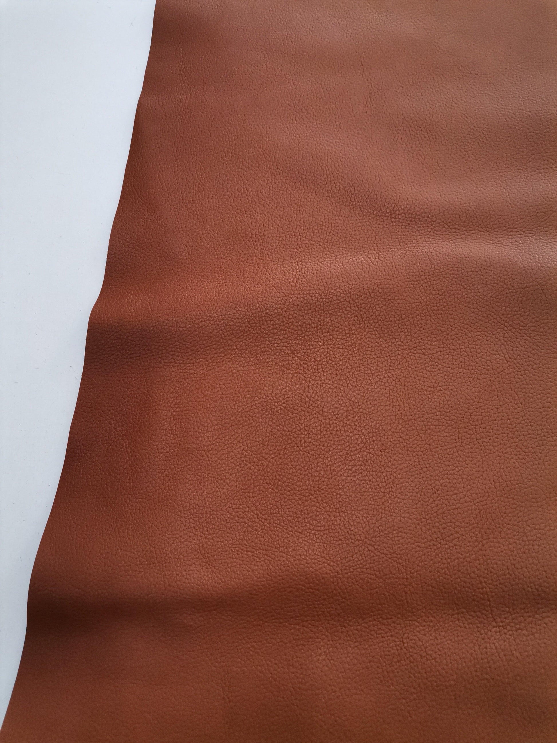 Cow natural milled leather, Smooth and soft cow leather sheets thick. 1,2-1,3mm(3oz) - Salvo Leather