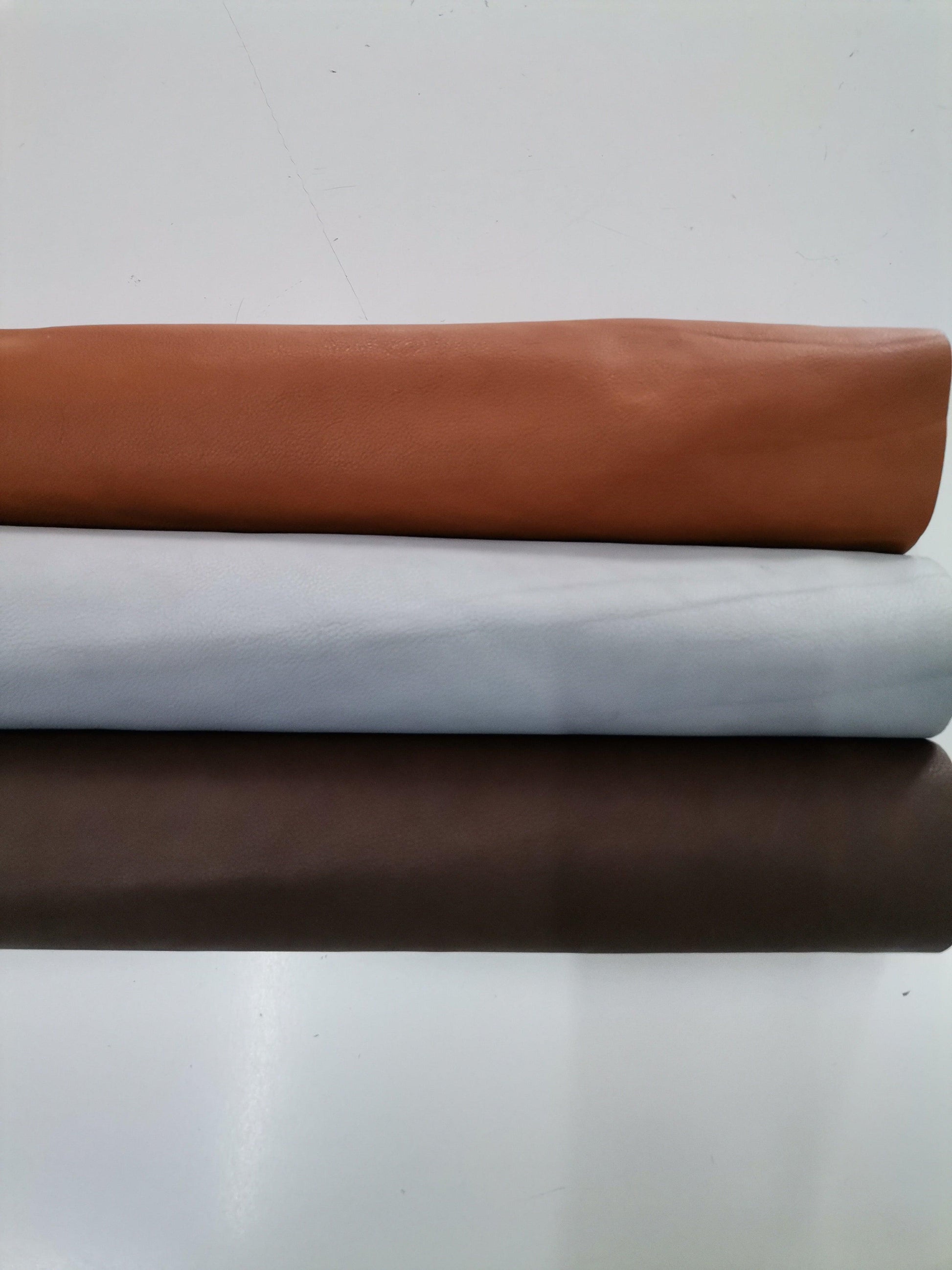 Cow natural milled leather, Smooth and soft cow leather sheets thick. 1,2-1,3mm(3oz) - Salvo Leather