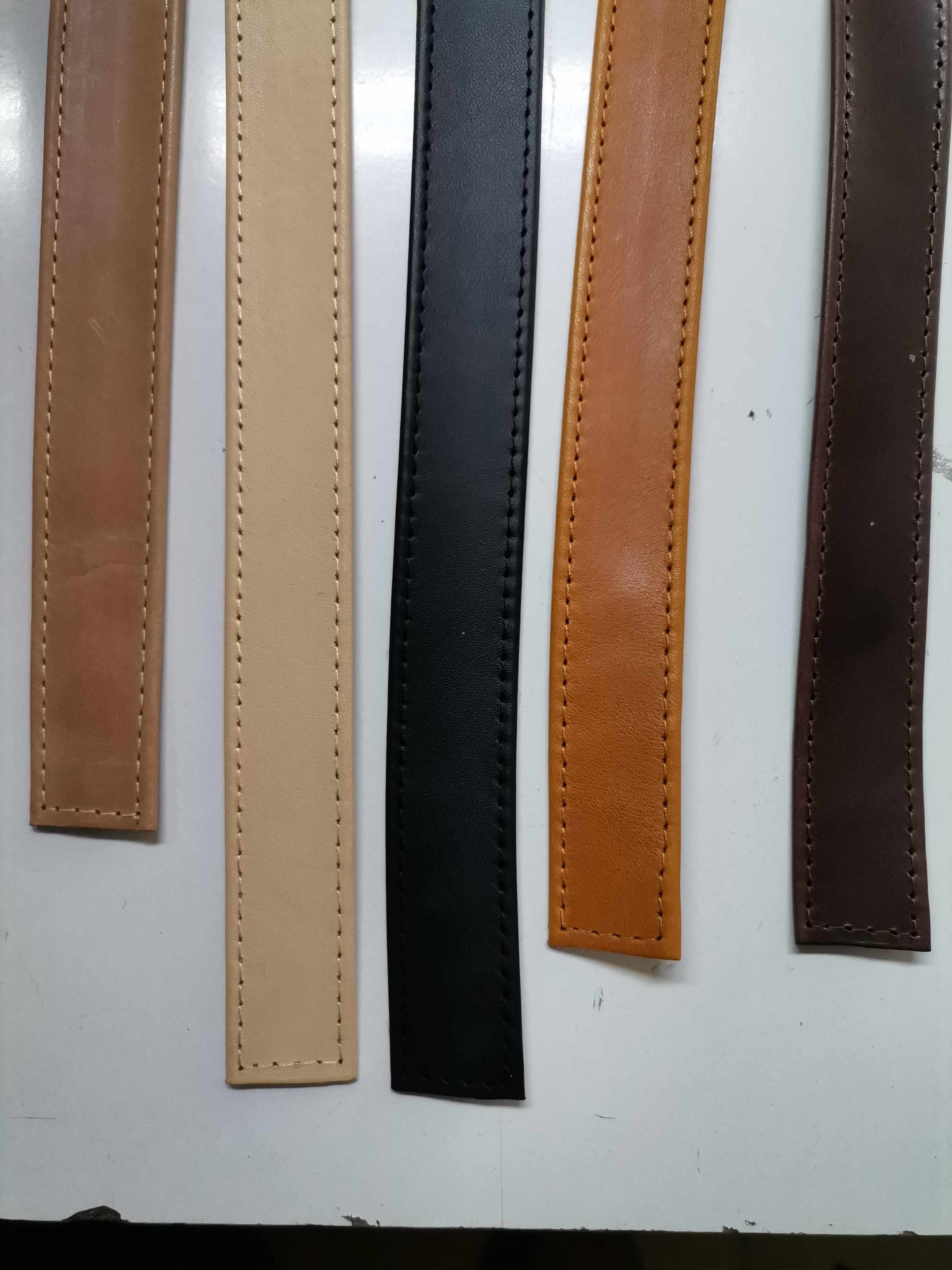 Simple leather belt cheapest + leather strips with skewers removed and put.