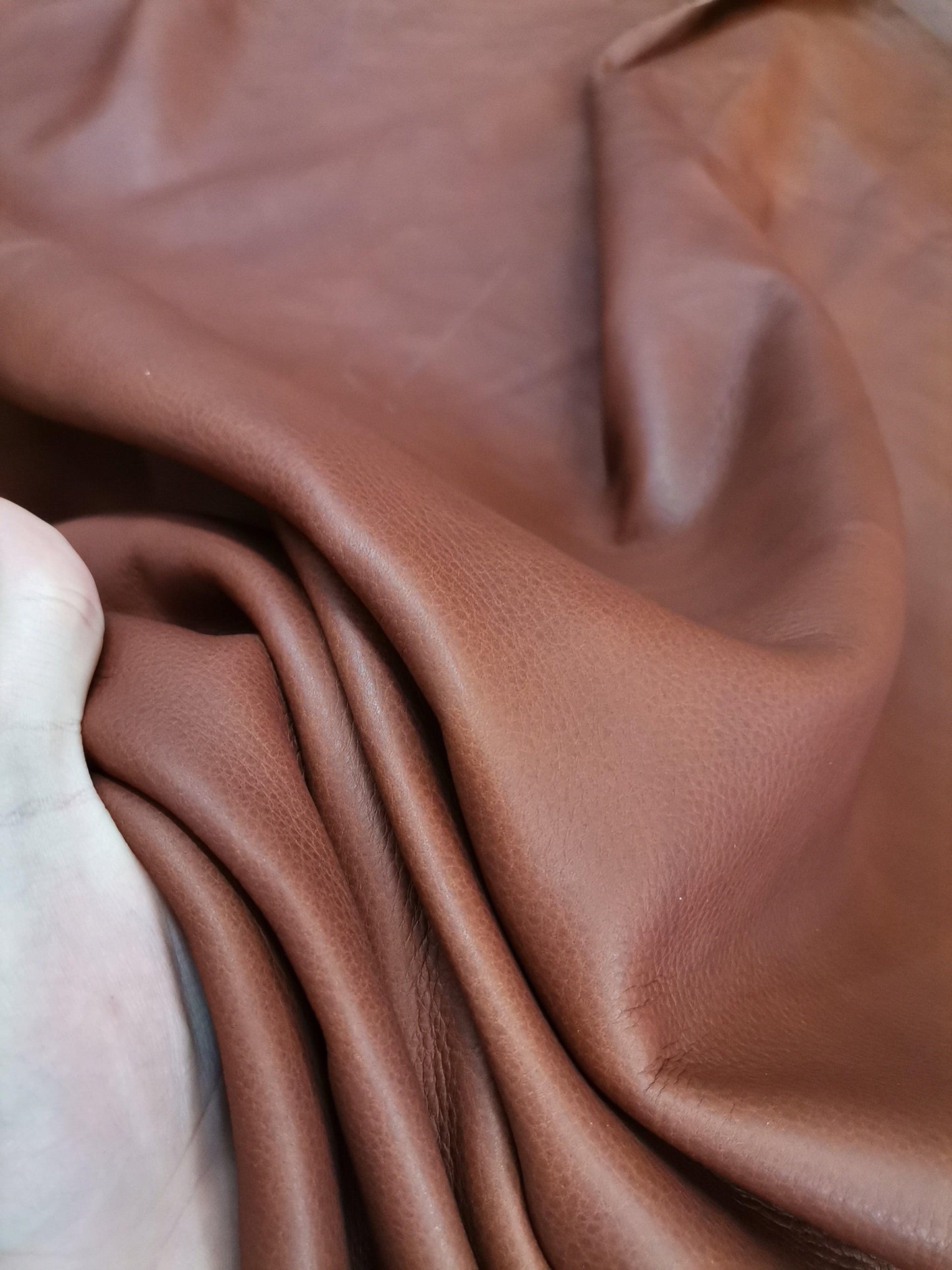 Cow soft natural milled leather 1,4mm, Real geniune cow hide, Smooth leather soft and thick - Salvo Leather